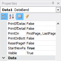 DataBand StartNewPage property specified DataBand StartNewPage property specified